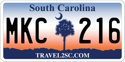 SC license plate MKC216