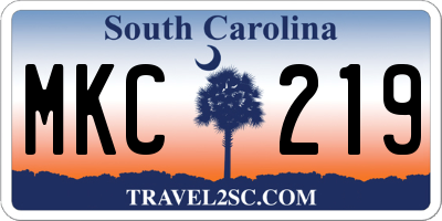 SC license plate MKC219