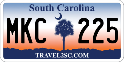 SC license plate MKC225