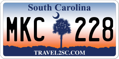 SC license plate MKC228