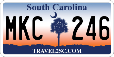 SC license plate MKC246