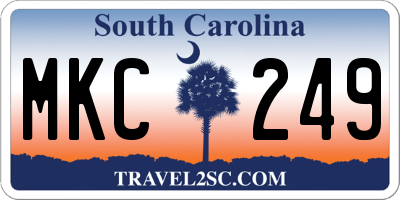 SC license plate MKC249