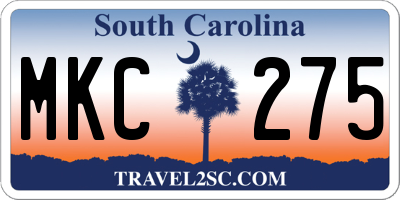 SC license plate MKC275