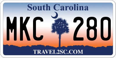 SC license plate MKC280