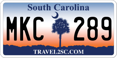 SC license plate MKC289