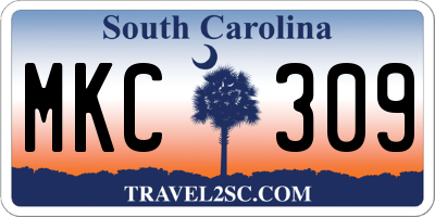 SC license plate MKC309