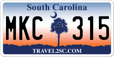 SC license plate MKC315