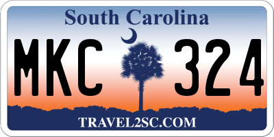 SC license plate MKC324