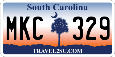 SC license plate MKC329