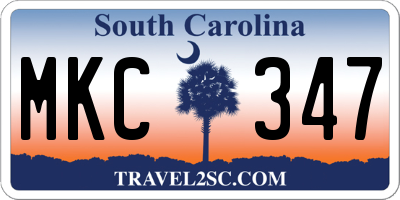SC license plate MKC347