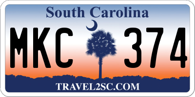 SC license plate MKC374