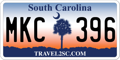 SC license plate MKC396