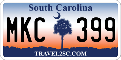 SC license plate MKC399