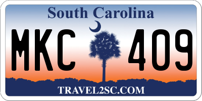 SC license plate MKC409
