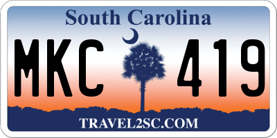SC license plate MKC419