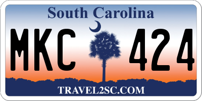 SC license plate MKC424