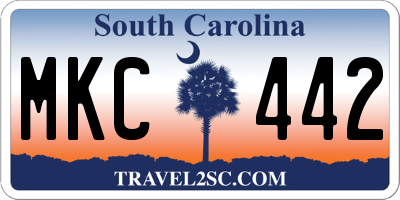 SC license plate MKC442