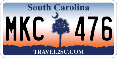 SC license plate MKC476