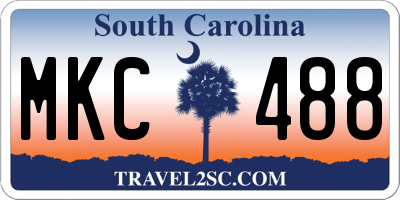 SC license plate MKC488