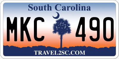 SC license plate MKC490