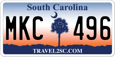 SC license plate MKC496