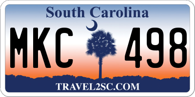 SC license plate MKC498