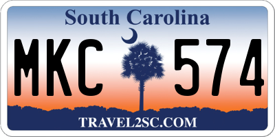 SC license plate MKC574