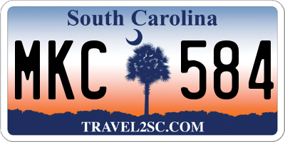 SC license plate MKC584