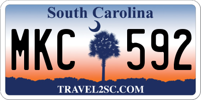 SC license plate MKC592