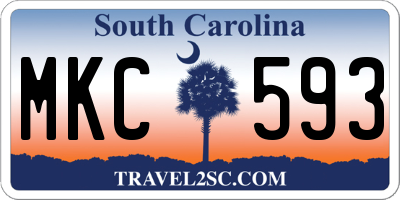 SC license plate MKC593