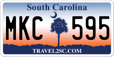 SC license plate MKC595