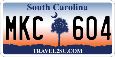 SC license plate MKC604