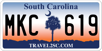SC license plate MKC619