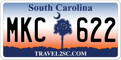 SC license plate MKC622