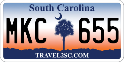 SC license plate MKC655