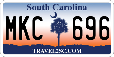 SC license plate MKC696