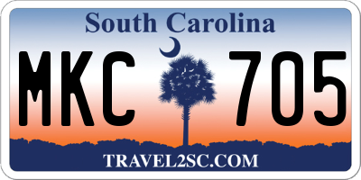SC license plate MKC705