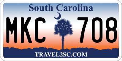 SC license plate MKC708