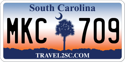 SC license plate MKC709