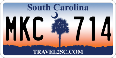 SC license plate MKC714