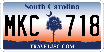 SC license plate MKC718
