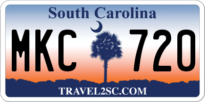 SC license plate MKC720