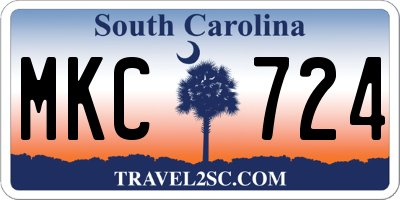 SC license plate MKC724