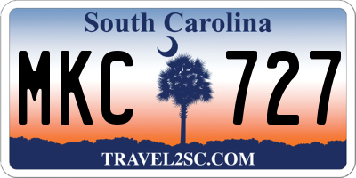 SC license plate MKC727
