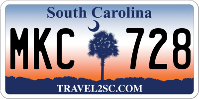 SC license plate MKC728
