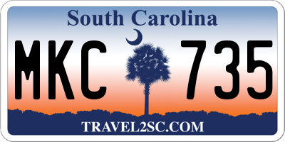 SC license plate MKC735