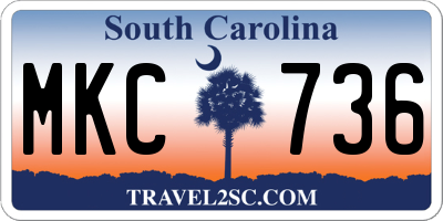 SC license plate MKC736