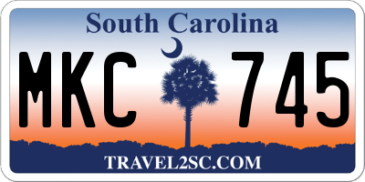 SC license plate MKC745