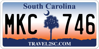 SC license plate MKC746