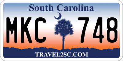 SC license plate MKC748